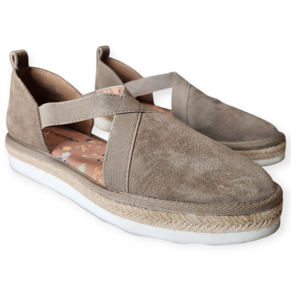 LUCKY BRAND Suede Jenife Espadrille Platform Slip-on size 7.5